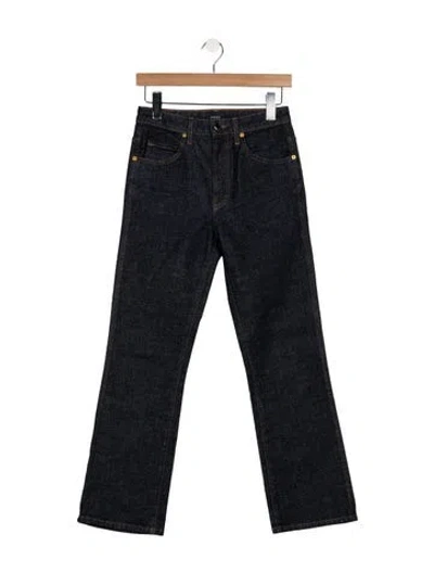 Pre-owned Khaite High-rise Straight Leg Jeans In Blue