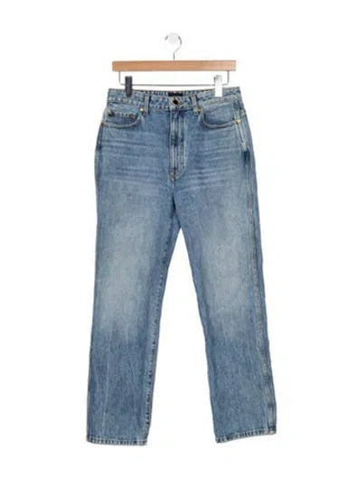 Pre-owned Khaite High-rise Straight Leg Jeans In Blue