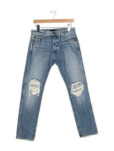 Pre-owned Khaite High-rise Straight Leg Jeans In Blue