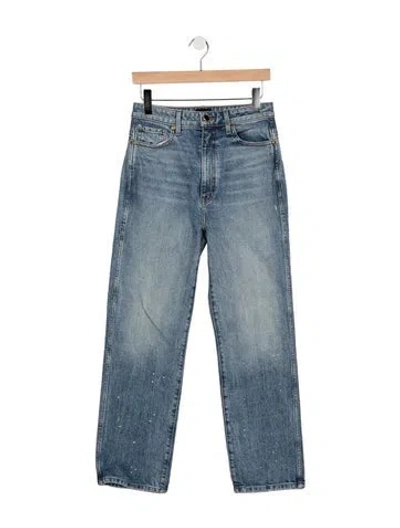 Pre-owned Khaite High-rise Straight Leg Jeans In Blue