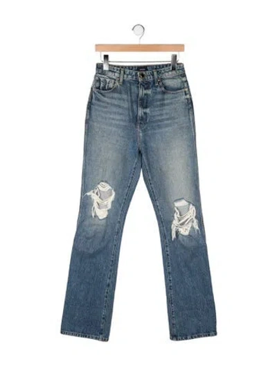 Pre-owned Khaite High-rise Straight Leg Jeans In Blue