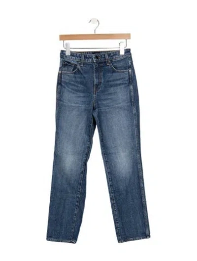 Pre-owned Khaite High-rise Straight Leg Jeans In Blue