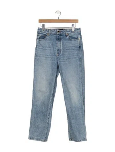 Pre-owned Khaite High-rise Straight Leg Jeans In Blue