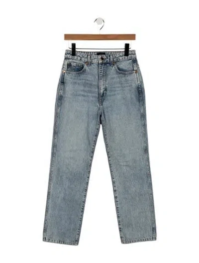 Pre-owned Khaite High-rise Straight Leg Jeans In Blue