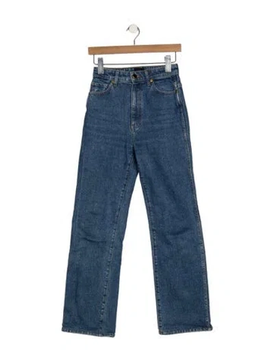Pre-owned Khaite High-rise Straight Leg Jeans In Blue