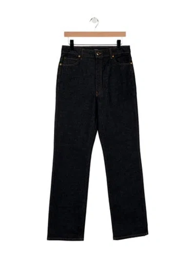 Pre-owned Khaite High-rise Straight Leg Jeans In Blue
