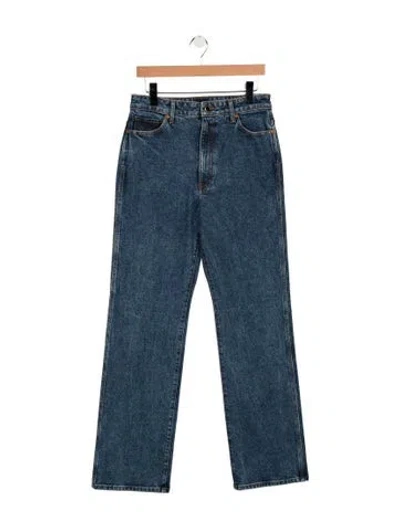 Pre-owned Khaite High-rise Straight Leg Jeans In Blue