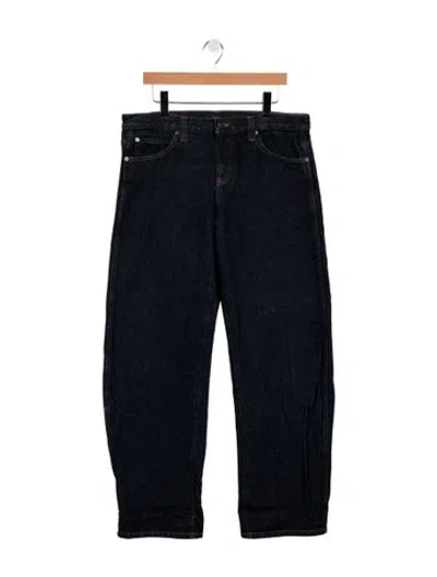 Pre-owned Khaite High-rise Straight Leg Jeans In Blue
