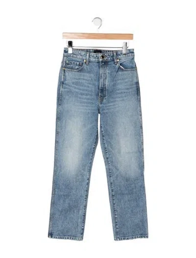 Pre-owned Khaite High-rise Straight Leg Jeans In Blue