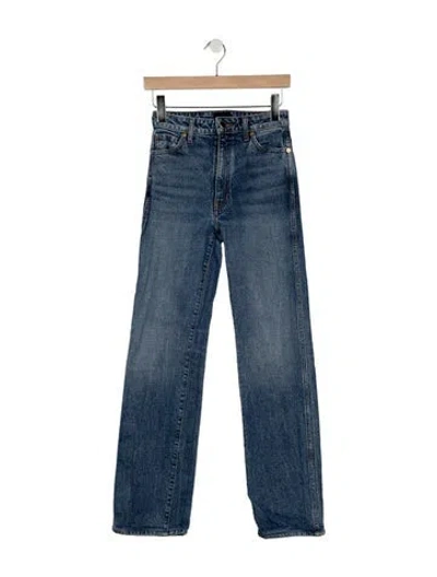 Pre-owned Khaite High-rise Straight Leg Jeans In Blue