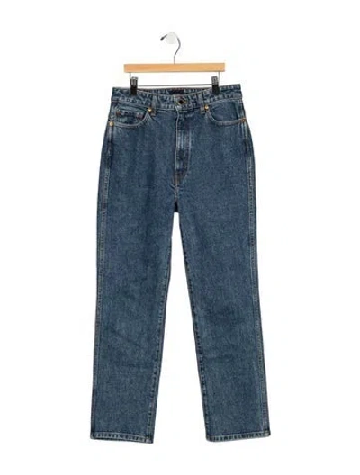 Pre-owned Khaite High-rise Straight Leg Jeans In Blue