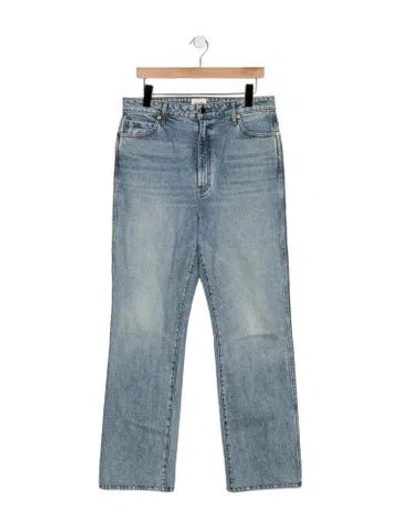 Pre-owned Khaite High-rise Straight Leg Jeans In Blue