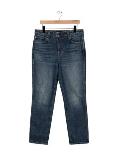 Pre-owned Khaite High-rise Straight Leg Jeans In Blue
