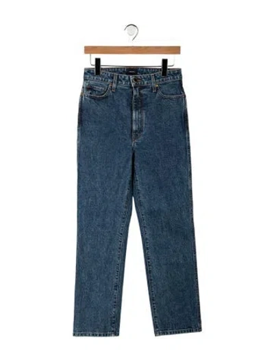 Pre-owned Khaite High-rise Straight Leg Jeans In Blue