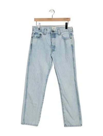 Pre-owned Khaite High-rise Straight Leg Jeans In Blue