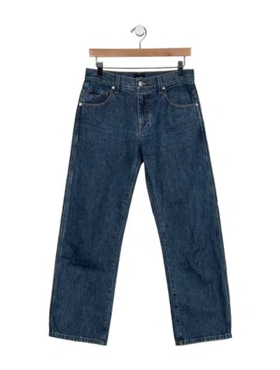 Pre-owned Khaite High-rise Straight Leg Jeans In Blue