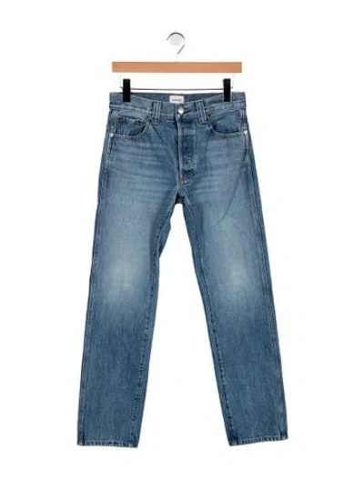 Pre-owned Khaite High-rise Straight Leg Jeans In Blue