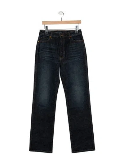 Pre-owned Khaite High-rise Straight Leg Jeans In Blue