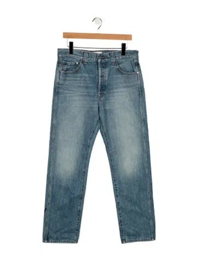 Pre-owned Khaite High-rise Straight Leg Jeans In Blue