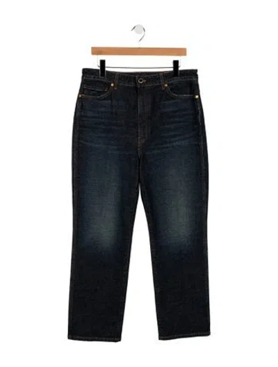 Pre-owned Khaite High-rise Straight Leg Jeans In Blue