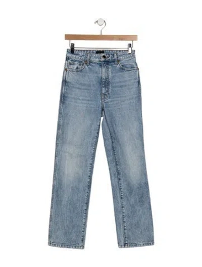 Pre-owned Khaite High-rise Straight Leg Jeans In Blue