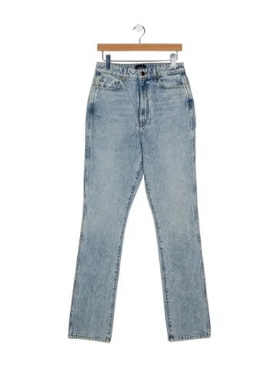 Pre-owned Khaite High-rise Straight Leg Jeans In Blue