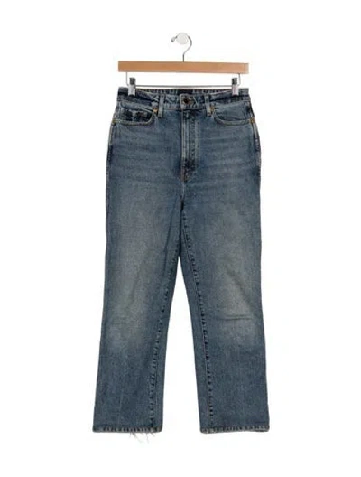 Pre-owned Khaite High-rise Straight Leg Jeans In Blue