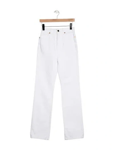 Pre-owned Khaite High-rise Straight Leg Jeans In Blue