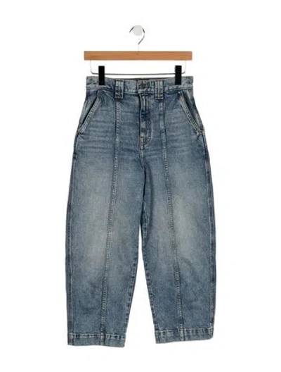 Pre-owned Khaite High-rise Straight Leg Jeans In Blue