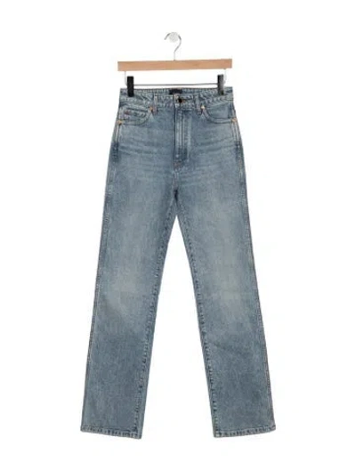 Pre-owned Khaite High-rise Straight Leg Jeans In Blue