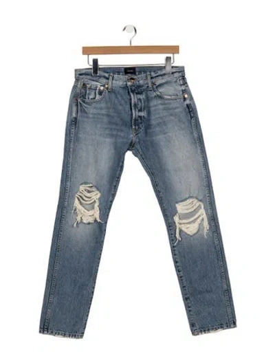 Pre-owned Khaite High-rise Straight Leg Jeans In Blue