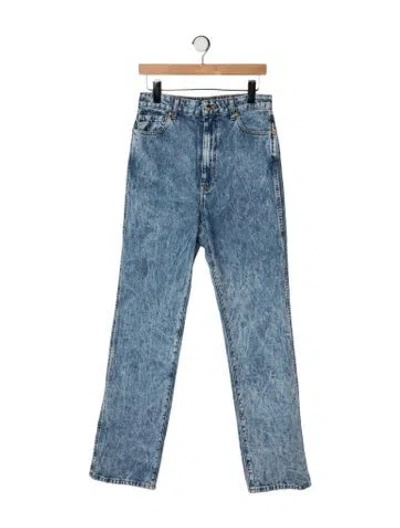 Pre-owned Khaite High-rise Straight Leg Jeans In Blue