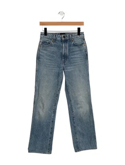Pre-owned Khaite High-rise Straight Leg Jeans In Blue