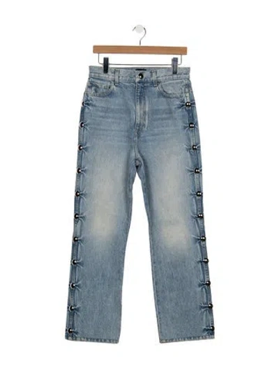 Pre-owned Khaite High-rise Straight Leg Jeans In Blue