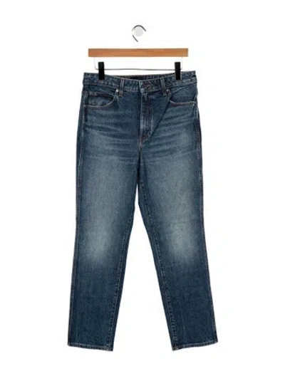 Pre-owned Khaite High-rise Straight Leg Jeans In Blue