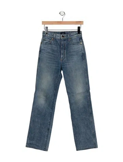 Pre-owned Khaite High-rise Straight Leg Jeans In Blue