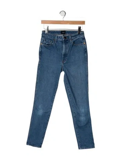 Pre-owned Khaite High-rise Straight Leg Jeans In Blue