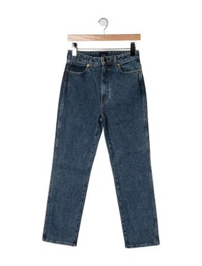 Pre-owned Khaite High-rise Straight Leg Jeans In Blue