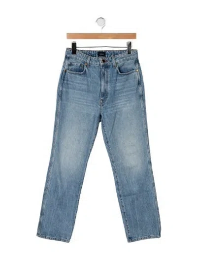 Pre-owned Khaite High-rise Straight Leg Jeans In Blue
