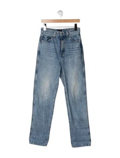 Pre-owned Khaite High-rise Straight Leg Jeans In Blue