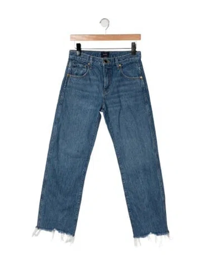 Pre-owned Khaite High-rise Straight Leg Jeans In Blue