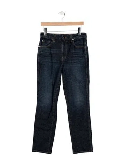 Pre-owned Khaite High-rise Straight Leg Jeans In Blue