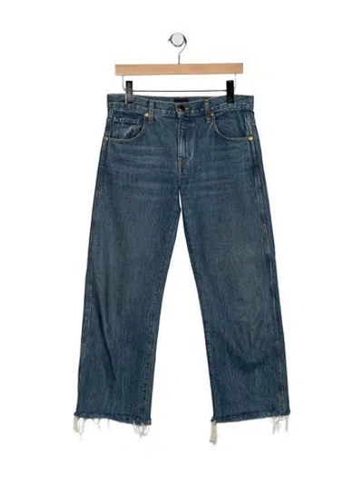 Pre-owned Khaite High-rise Straight Leg Jeans In Blue