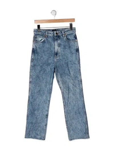 Pre-owned Khaite High-rise Straight Leg Jeans In Blue