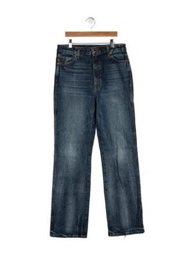 Pre-owned Khaite High-rise Straight Leg Jeans In Blue