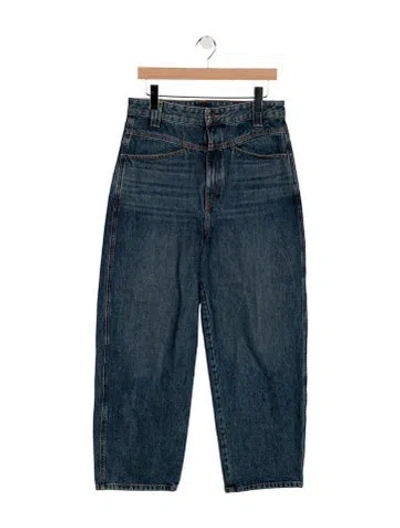 Pre-owned Khaite High-rise Straight Leg Jeans In Blue