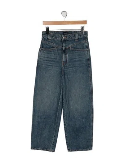 Pre-owned Khaite High-rise Straight Leg Jeans In Blue