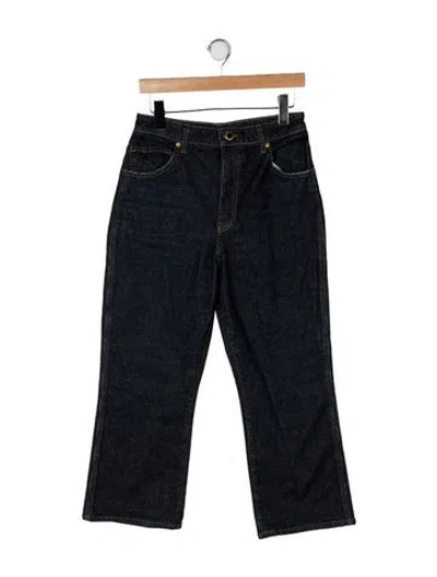 Pre-owned Khaite High-rise Straight Leg Jeans In Blue