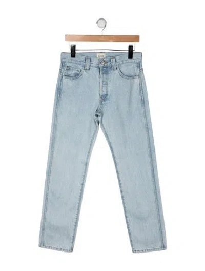 Pre-owned Khaite High-rise Straight Leg Jeans In Blue