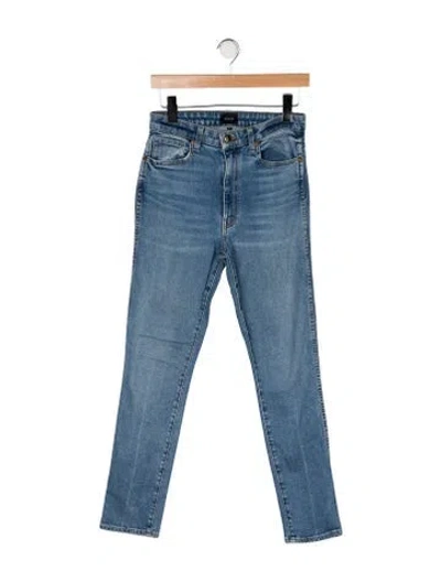 Pre-owned Khaite High-rise Straight Leg Jeans In Blue